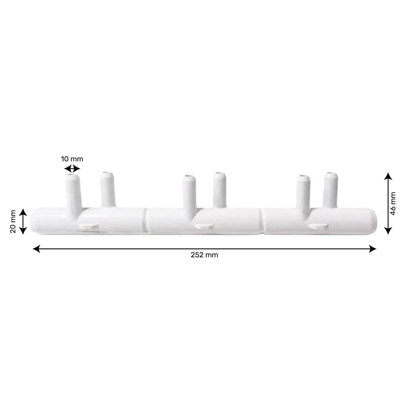 Nourrice 3/4" M avec 6 sorties 3/8" lisses 672-6970