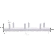 3/4" M Ribbed Manifold with 6 Smooth 3/8" Outlets - 672-7190
