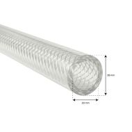 Verstärkter transparenter Schlauch 20x28 mm