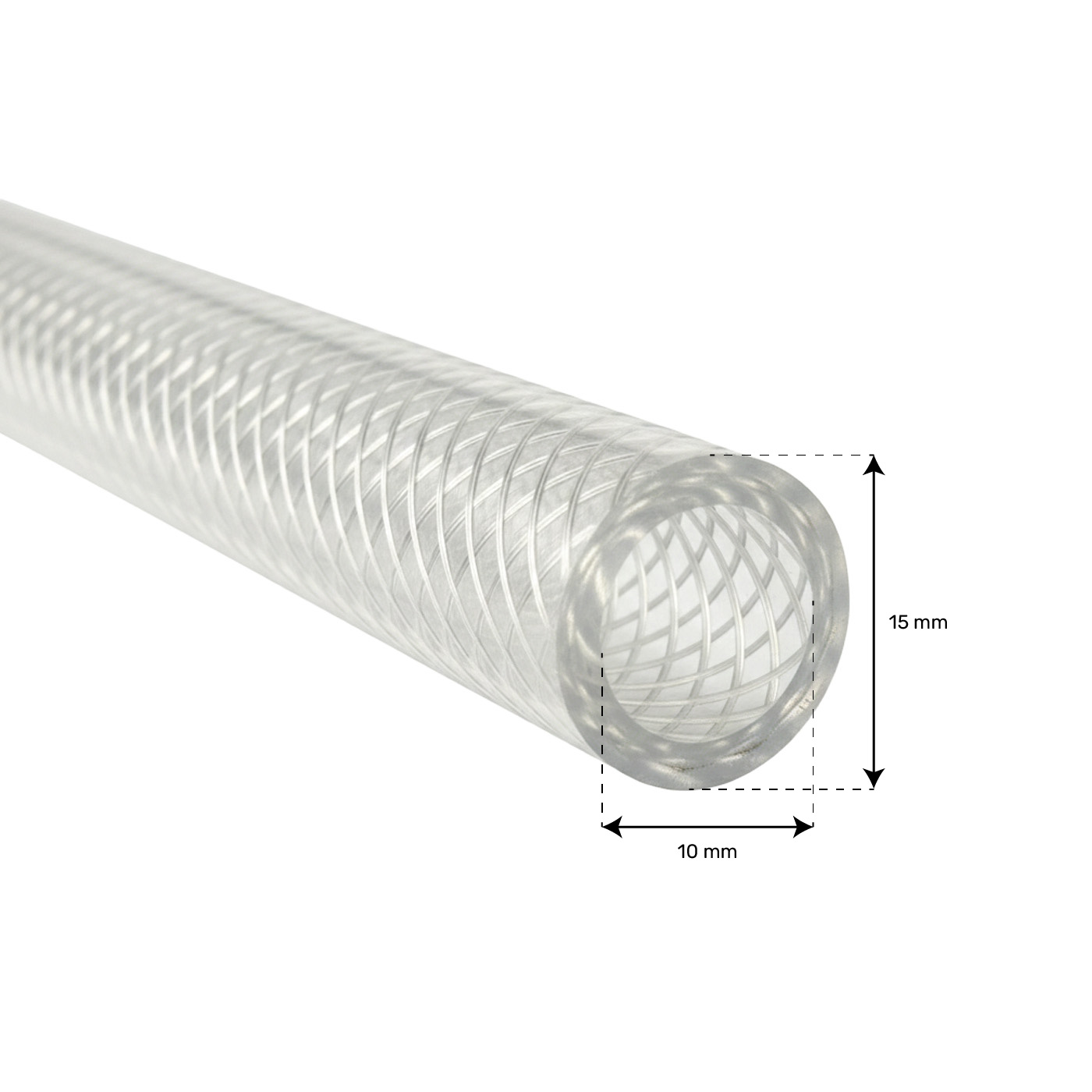 Tuyau souple renforcé transparent 10x15mm / ALFAFLEX FI1015025