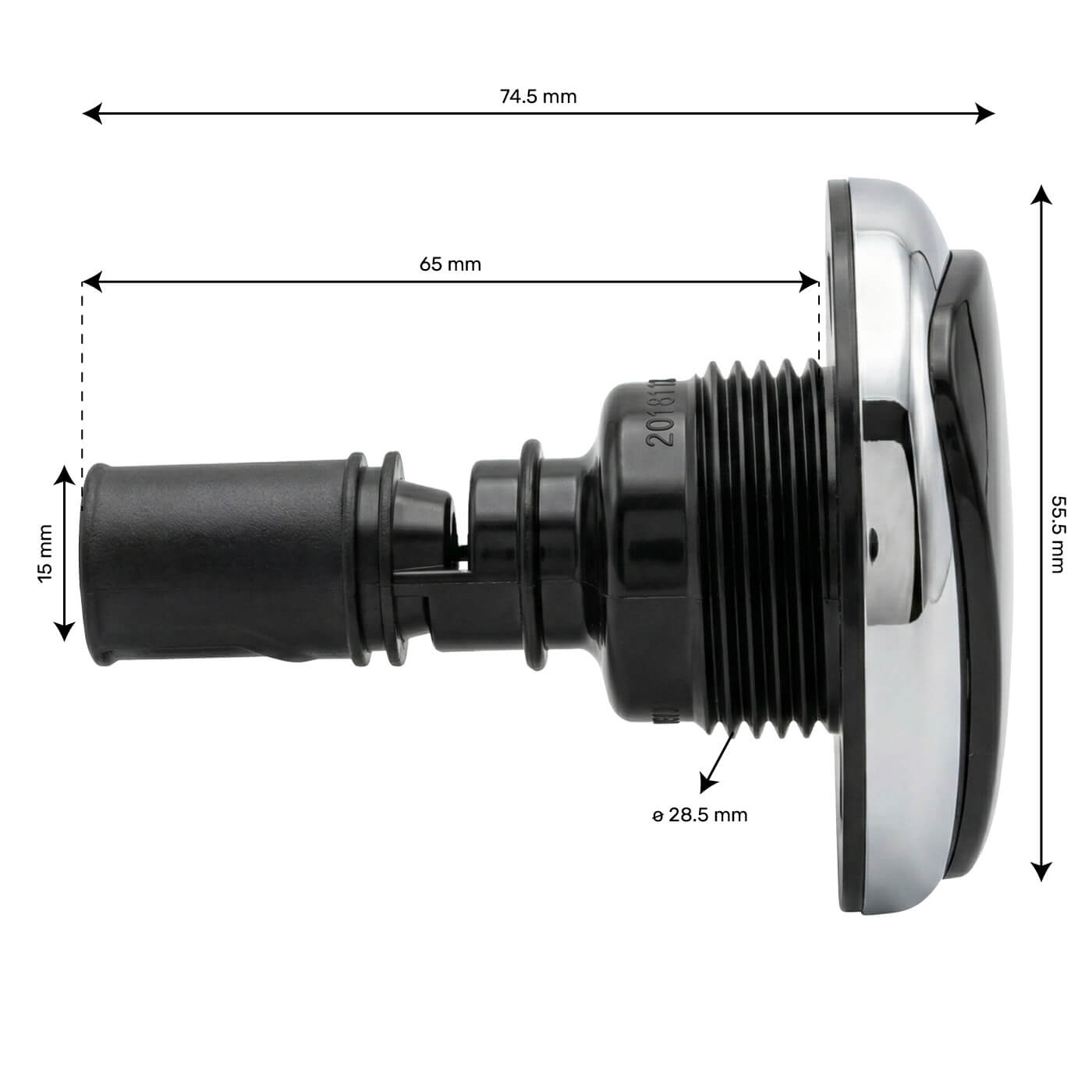 Jet Alpha 2" (57mm) Twin Roto à visser - Bicolore Inox