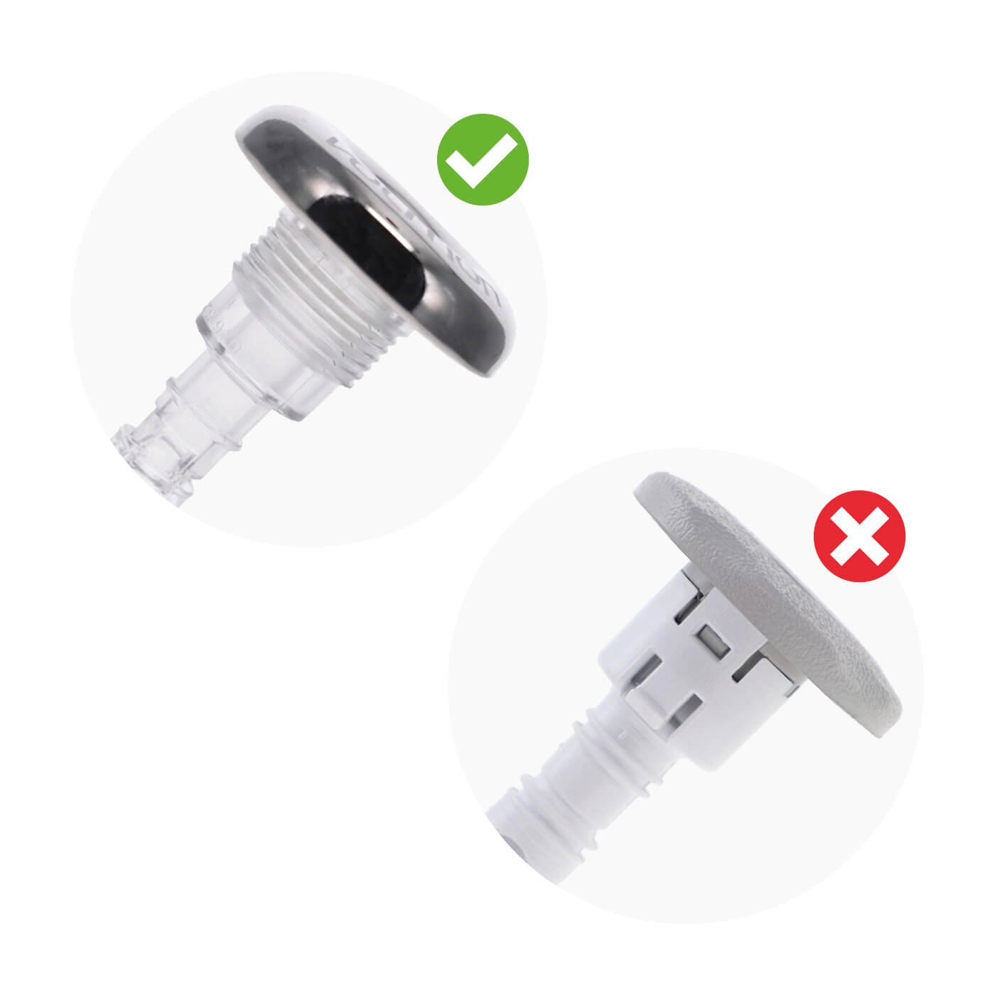 Jet 4.5” (110mm) Directionnel à visser - Inox lisse