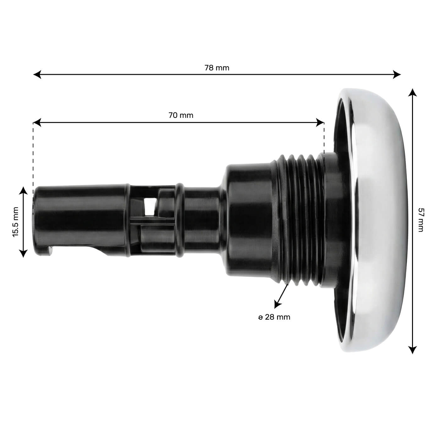 Jet série Crystal 2" (56mm) Directionnel à visser