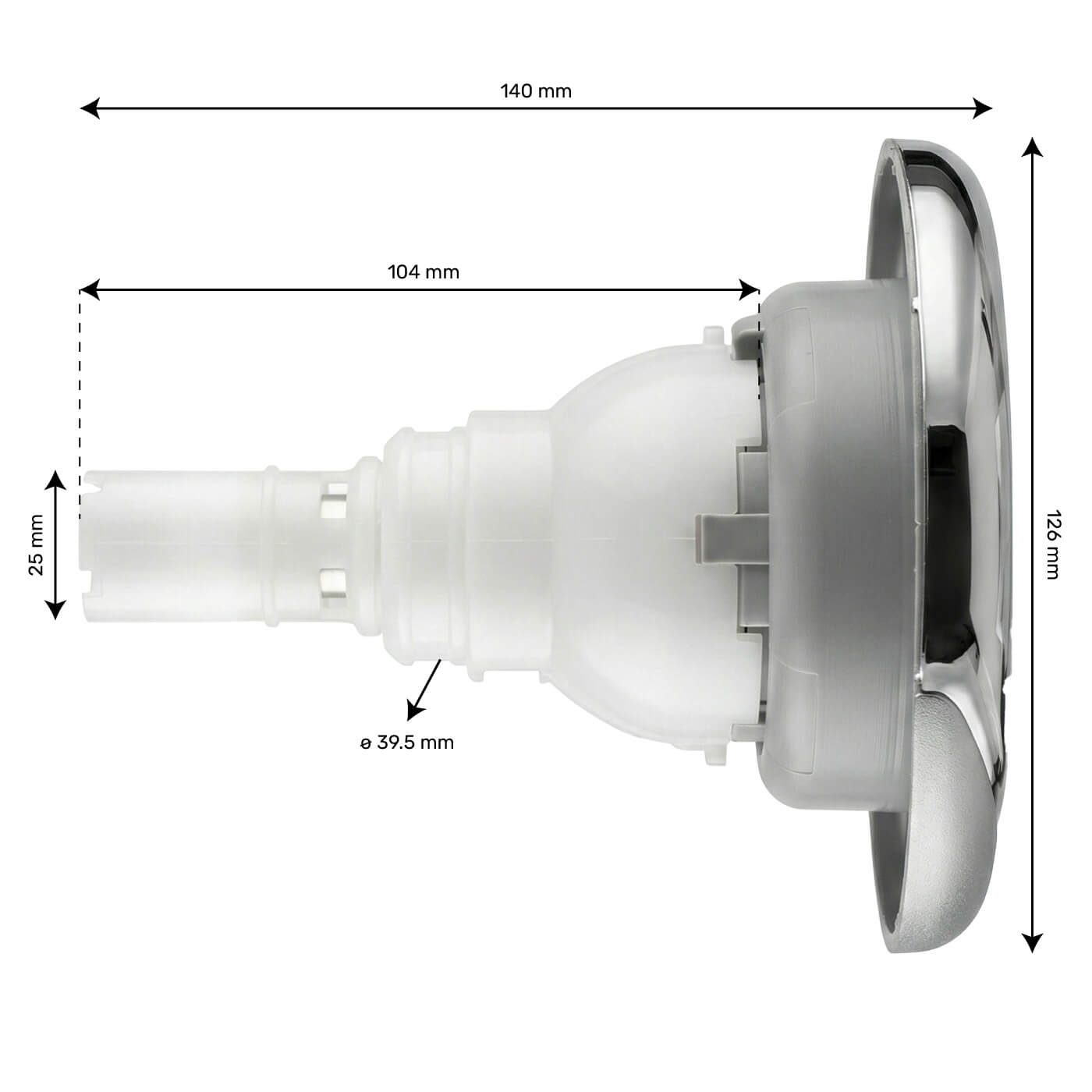 Clip-on 5" (127mm) Roto Jet V1