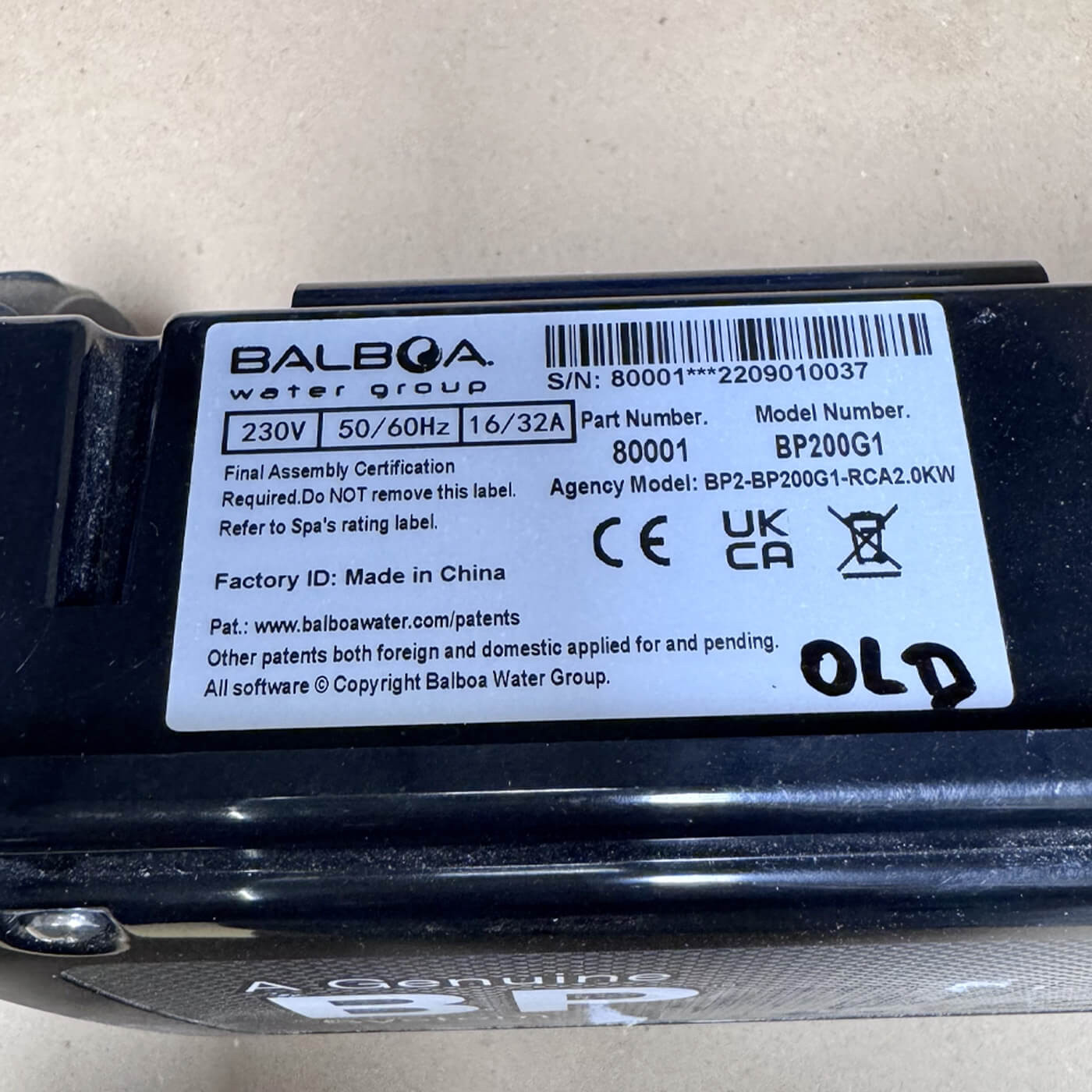 Boîtier de contrôle BP200UX + réchauffeur 3kW RECONDITIONNE