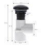 Diffuseur d'aromathérapie pour tuyauterie 1.5" Noir