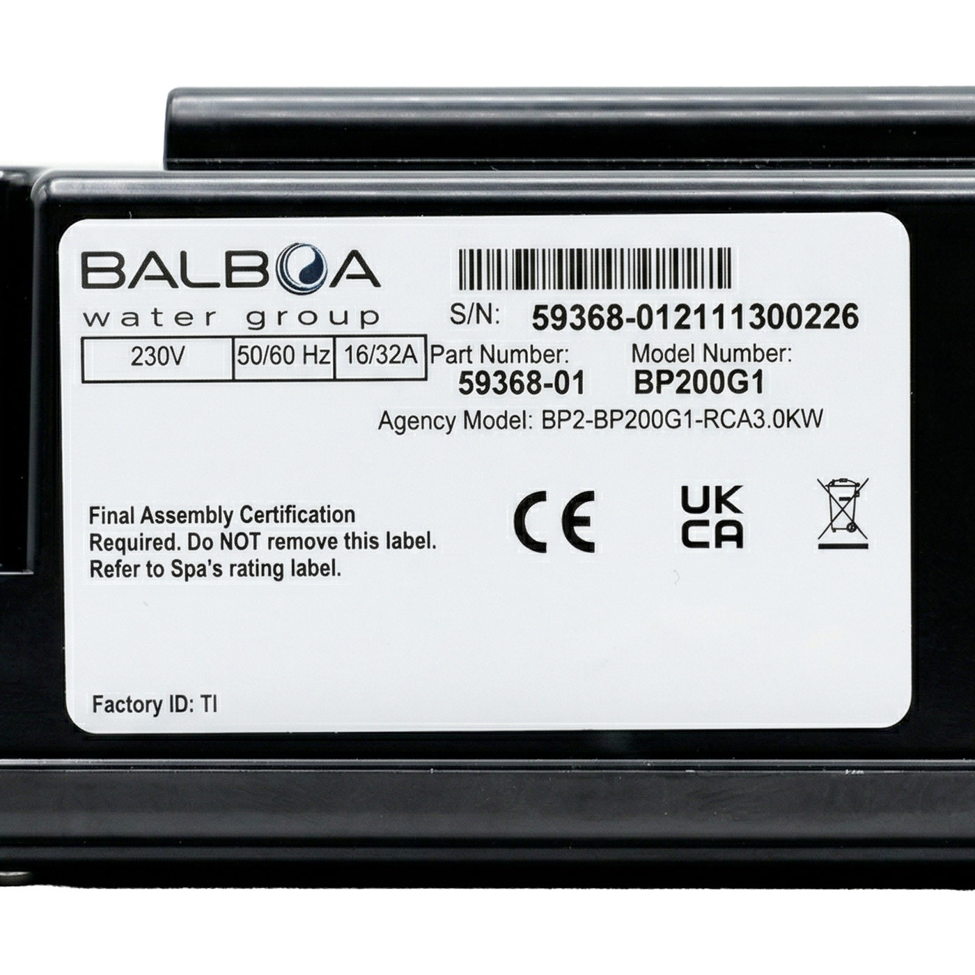 SYSTEME BALBOA BP200G1 3KW BALBOA
