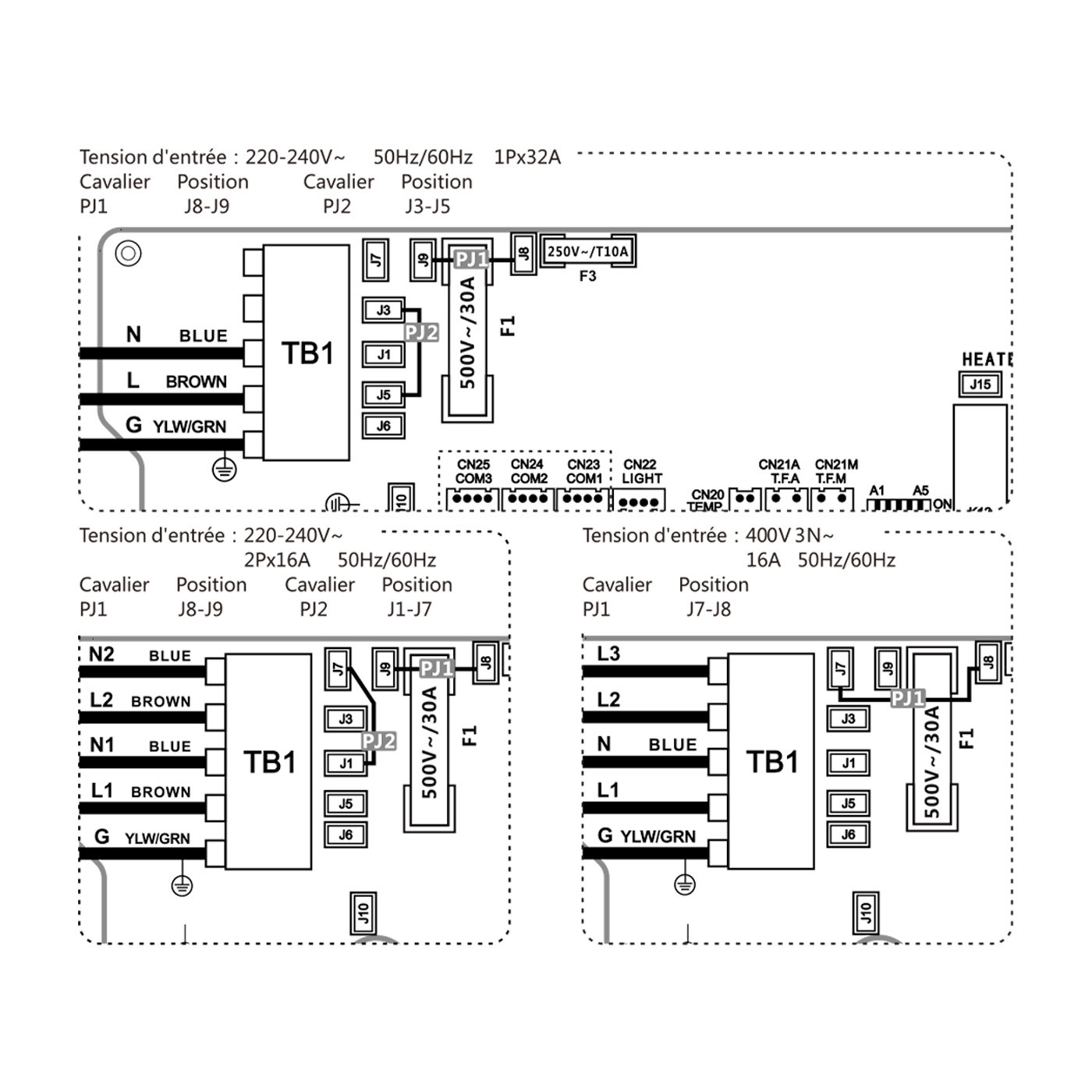 Control system P25B37 with heater for spa