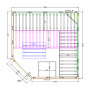 SAUNA HEINOLA EASY EN BOIS MASSIF 4-5 PERSONNES 