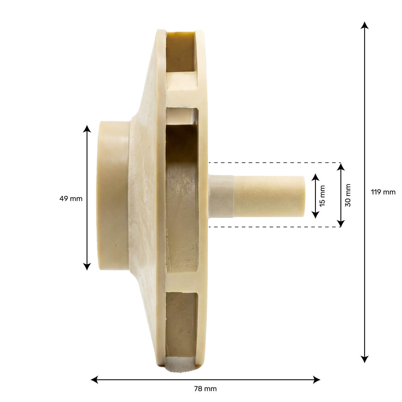 Turbine (Impeller) für Maelstrom-Pumpe - MS-1 - 2,5 PS
