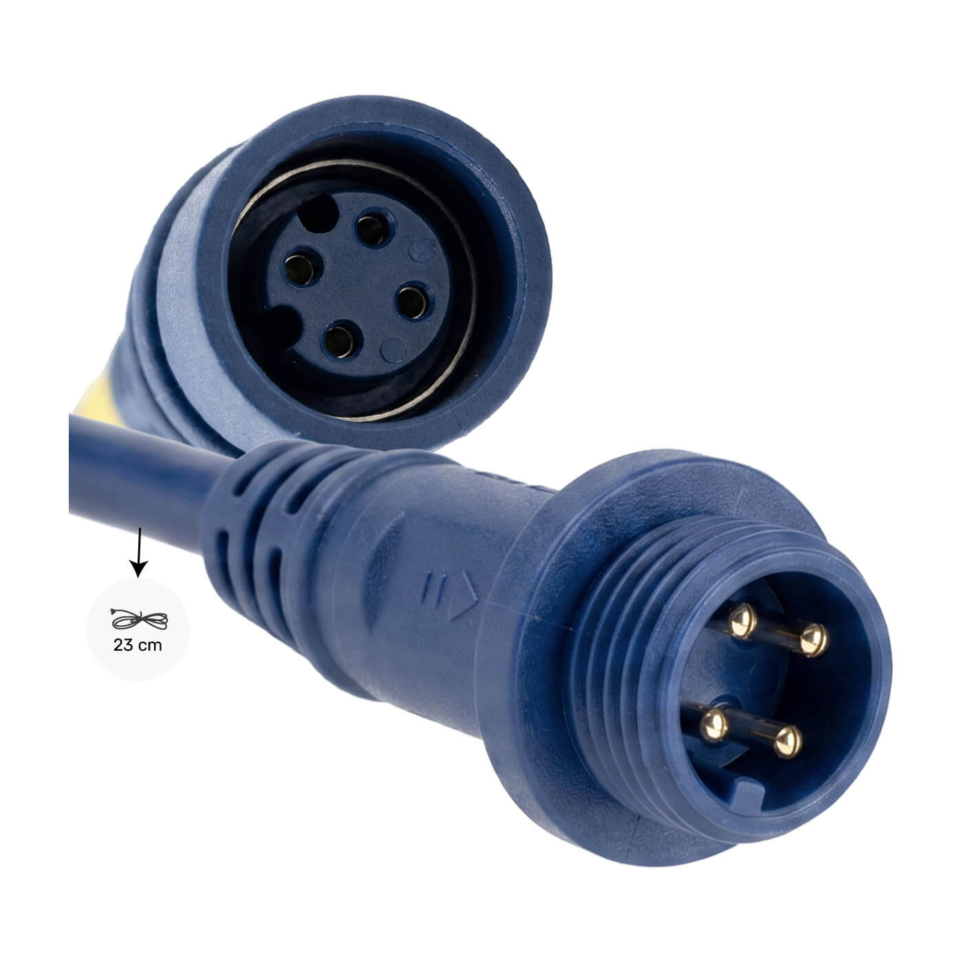 Câble pour clavier 2464 24AWG 4X WIRES BLUE - 20cm