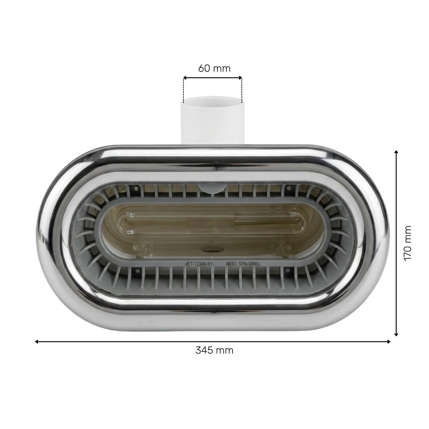 Swim spa jet - LED counter current 369mm - clip-on