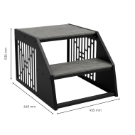 Spa stairs to integrate a heat pump