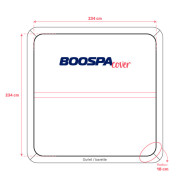 Couverture pour spa 234cm x 234cm R18cm grise - Seconde vie