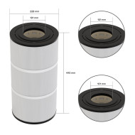 Cartouche filtrante piscine HAYWARD CX760-RE / Sta-rite PXC75 / C-8411 / PA76