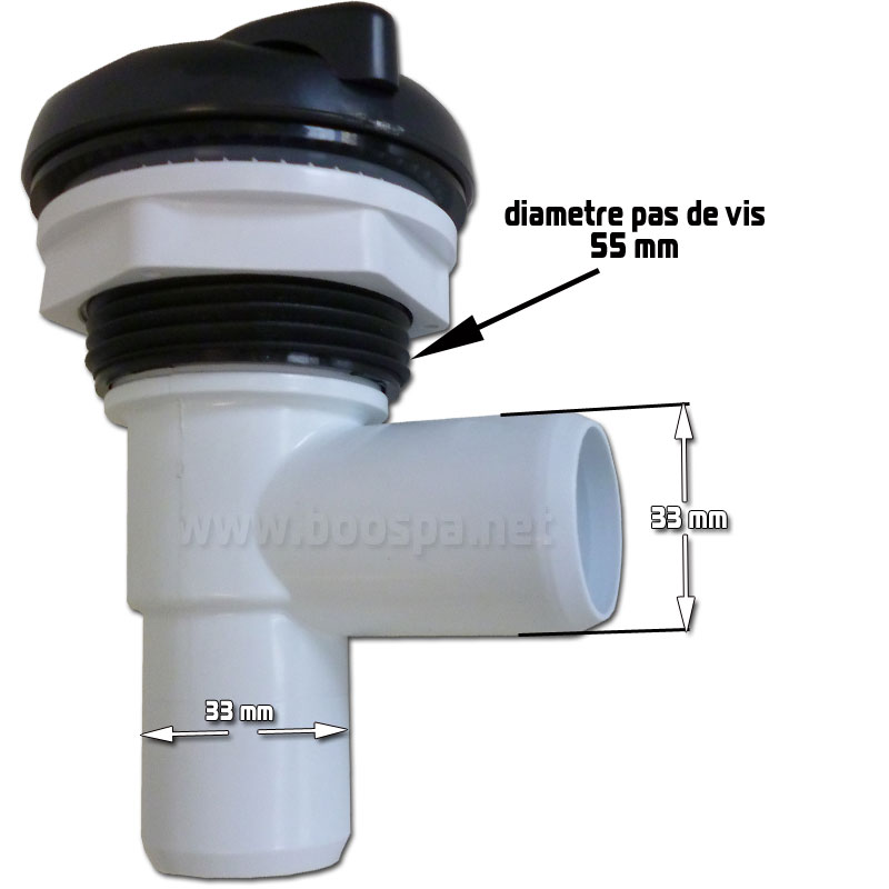 Waterfall Flow-Control Valve 1 Inch Wave Shaped / Black ABS
