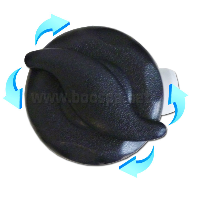 Waterfall Flow-Control Valve 1 Inch Wave Shaped / Black ABS