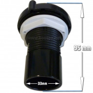Black ABS Wave Air Control Valve (Venturi)