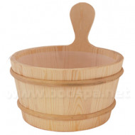 Wooden bucket for sauna