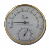 Thermomètre Hygromètre doré pour sauna