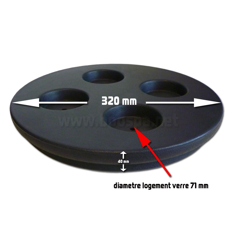 Porte verre circulaire pour Spa
