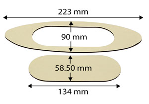dimensions of the KL8-2 spa keyboard sticker
