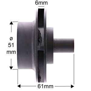 impeller dimensions nbht wcp250g profile view