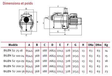 Pompe Centrifuge Pour Piscine Espa Silen S2 75 Monophasé 230V - Auto-amorçante, Silencieuse, Débit 18 M³/h