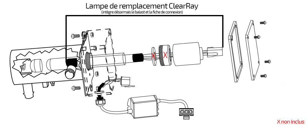 Clearay Lamp - Exploded View